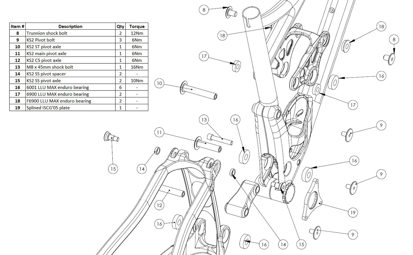 KS2 Spare Pivot Kit
